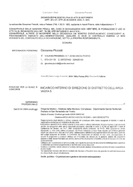 Curriculum Giovanna Piociotii