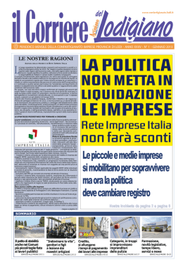 le imprese - Confartigianato della Provincia di Lodi
