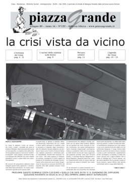 la crisi vista da vicino