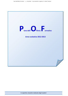 Piano dell`Offerta Formativa Anno scolastico 2012-2013