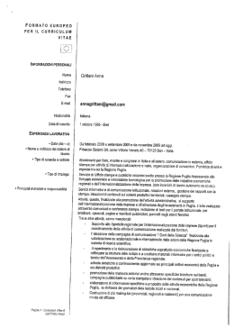 FORMATO EUROPEO PER iL conarcur.urvr ViTAE