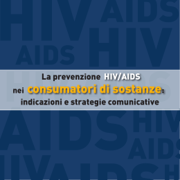 la prevenzione dell`HIV/AIDS nei conumatori di sostanze