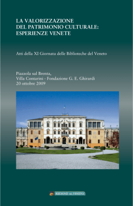 La valorizzazione del patrimonio culturale