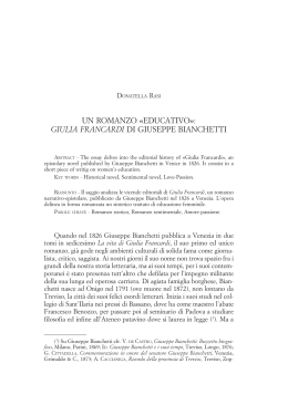 Un romanzo "educativo" Giulia Francardi di Giuseppe Bianchetti