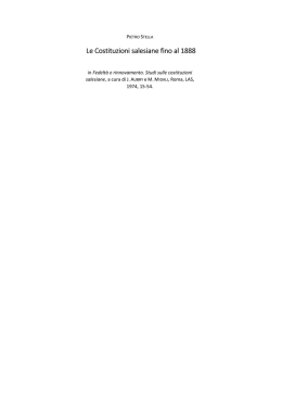 le costituzioni salesiane fino al 1888
