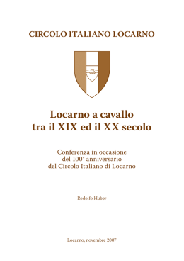 Locarno a cavallo tra il XIX ed il XX secolo