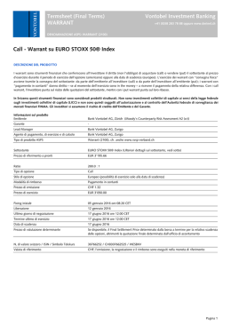 Warrant su EURO STOXX 50® Index