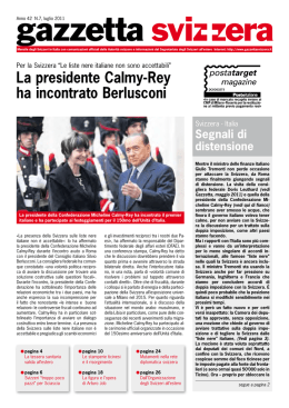 La presidente Calmy-Rey ha incontrato Berlusconi