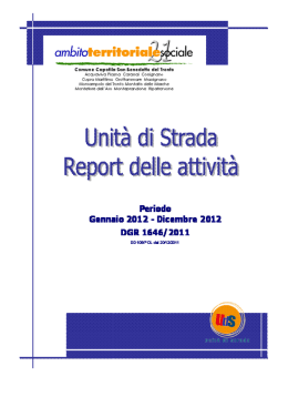Rapporto 2012 - Unità di Strada