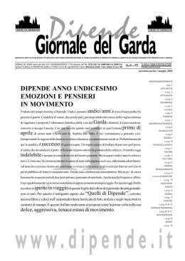 Dipende 1 DIPENDE ANNO UNDICESIMO EMOZIONI E PENSIERI