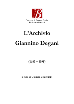 Giannino Degani - Biblioteca Panizzi