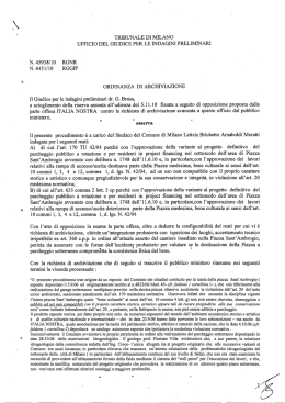 TRIBUNALE DI MILANO _ UFFICIO DEL GIUDICE PER LE