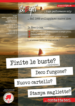 Sceghi grafica e pubblicit&agrave; Sagl Palazzo Stazione Casella postale