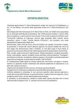 opuscoli descrittivi - Agriturismo Santa Maria Bressanoro