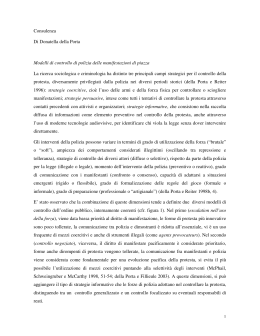 Consulenza Di Donatella della Porta Modelli di controllo di polizia