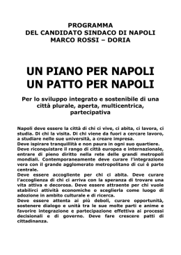 un piano per napoli un patto per napoli