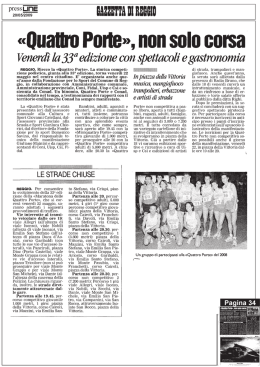 Quattro Porte non solo corsa