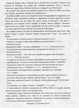 Francesco Vergari, nato a Casarano (Le) il 24/09/1974, dal 2009 è