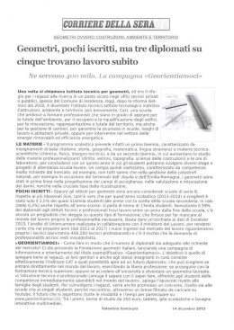 CORRIERE DELLA SERA - IIS CESTARI