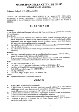 ORDINANZA N. 20-2012