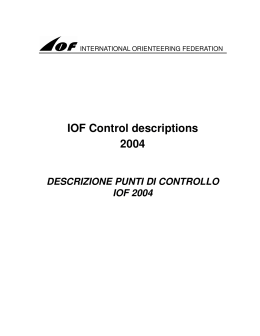 Le descrizioni punti IOF 2004