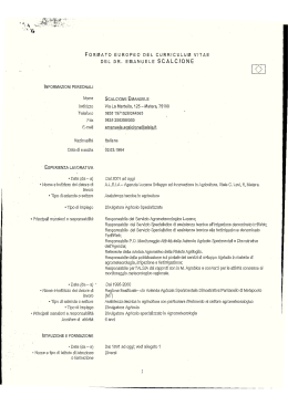 curriculum - Amministrazione Trasparente