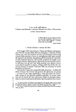 I tre occhi dell`editore. Cultura meridionale e