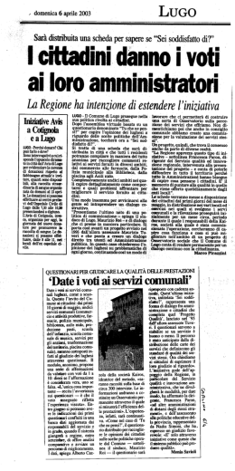 6 aprile 2003 - Rassegna Stampa