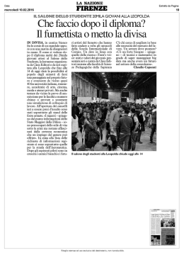 Il fumettista o metto la divisa