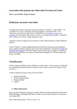 osservatorio dei rifiuti della provincia di torino