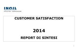 customer satisfaction report di sintesi