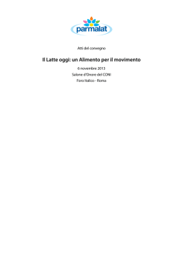 Il Latte oggi: un Alimento per il movimento