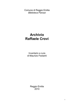 Raffaele Crovi - Biblioteca Panizzi