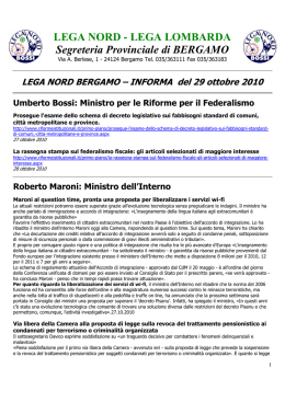 Informa 29 ottobre 2010