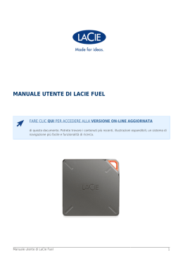 Manuale utente di LaCie Fuel