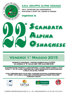 22a sgambata alpina Osnaghese - Gruppo Sportivo virtuale COMPA