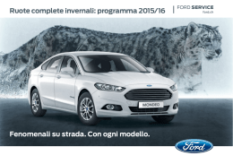 Programma Ford ruote invernali complete 2015/16 Le ruote