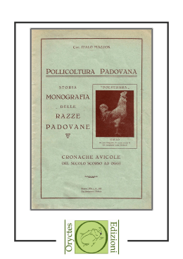 Pollicoltura Padovana - Storia monografia delle razze padovane