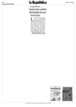 Scuola, laici e cattolici alla battaglia dei sessi