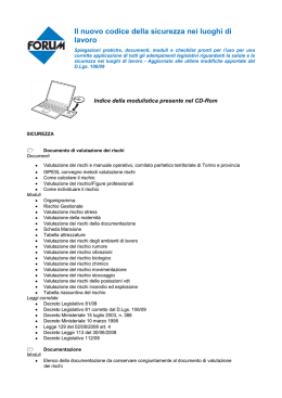 Il nuovo codice della sicurezza nei luoghi di lavoro