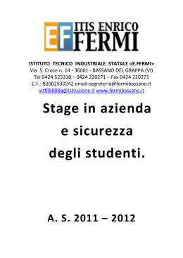 ITIS Fermi - Stage in azienda e sicurezza degli studenti