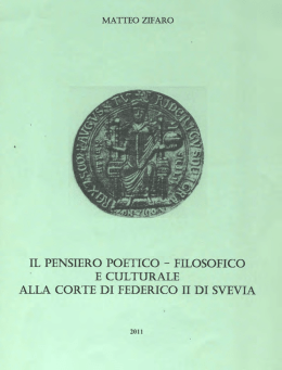 il pensiero poetico-filosofico e culturale.