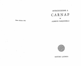 carnap - appoggio filosofia