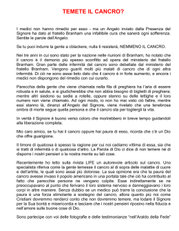temete il cancro?