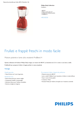 Product Leaflet: Frull. da 400 W, vaso in vetro 1,5 l, 2 vel