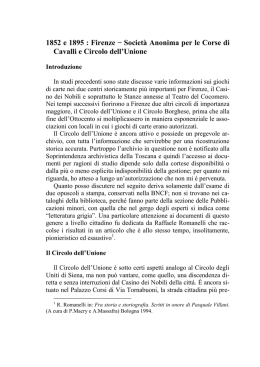 Firenze − Società Anonima per le Corse di Cavalli e Circolo dell