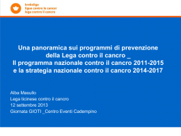 Una panoramica sui programmi di prevenzione_ Programma