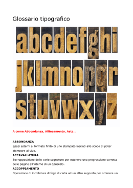 Glossario tipografico
