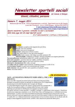 Newsletter sportello sociale n°7 (maggio 2011)
