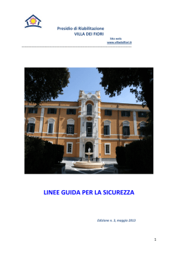 LINEE GUIDA PER LA SICUREZZA
